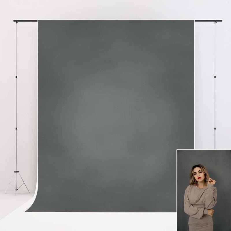 Kate 5x7ft Solid Grey Backdrops Light Grey Backdrop for Photography Microfiber Gray Headshot Backdrops Portrait Photography Backdrop - Image 1